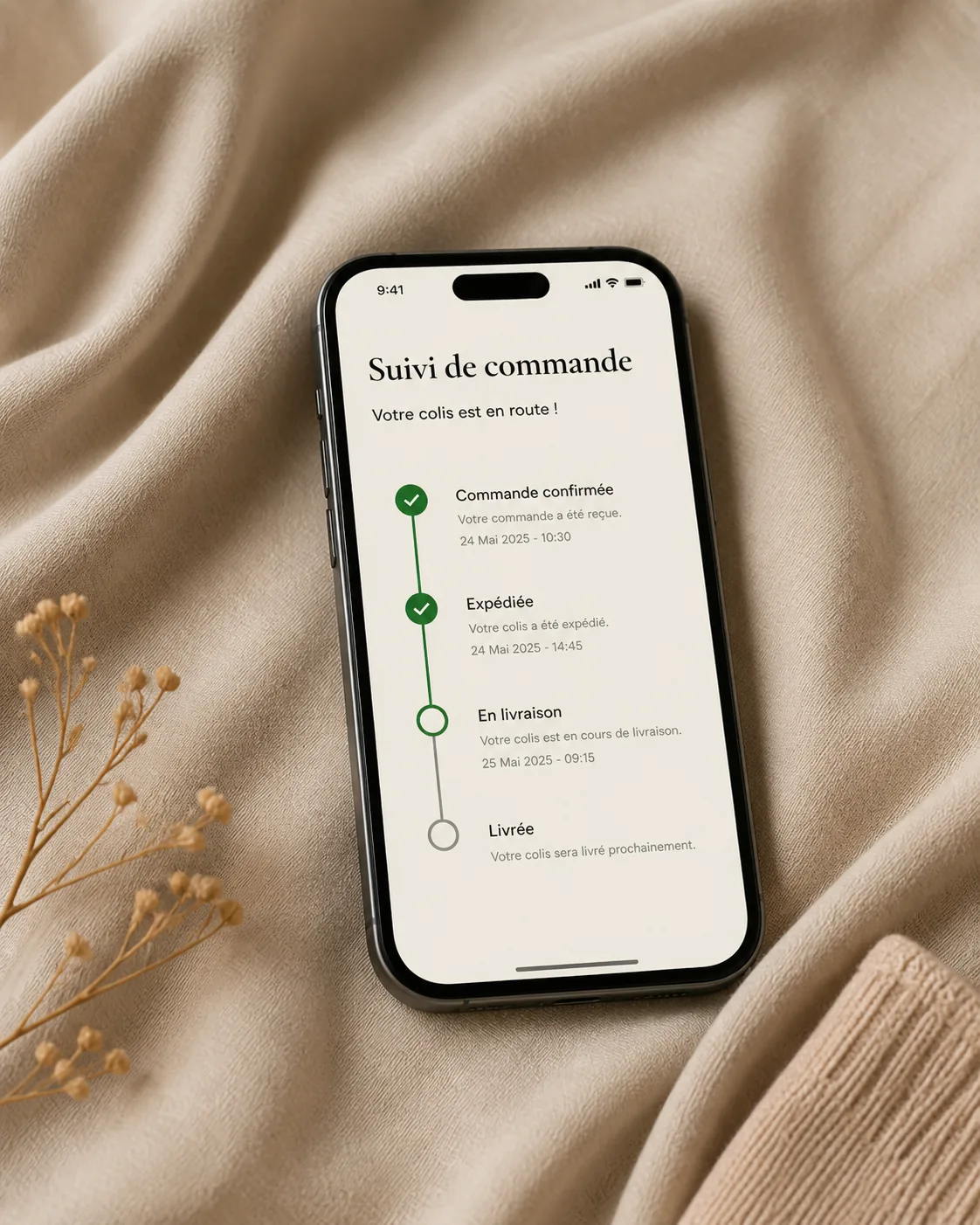 Suivi de commande Kloset Studio