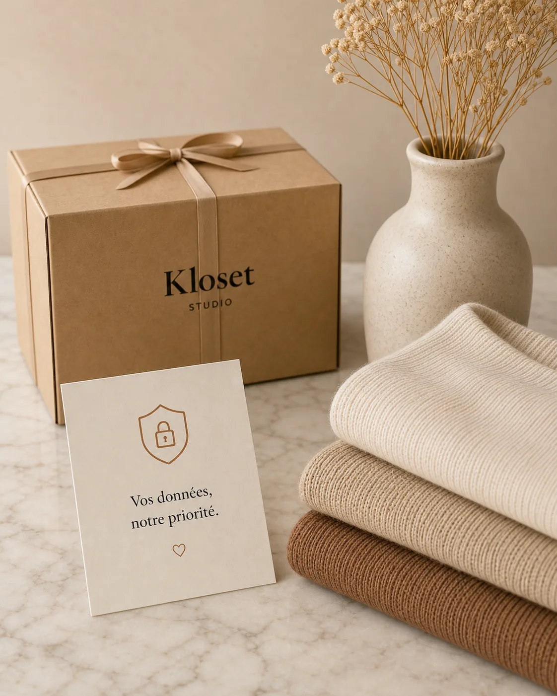 Tenues Kloset Studio illustrant la confidentialité des communications